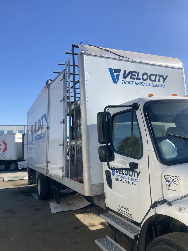 Box van body complete restoration at HD Truck Body in San Diego