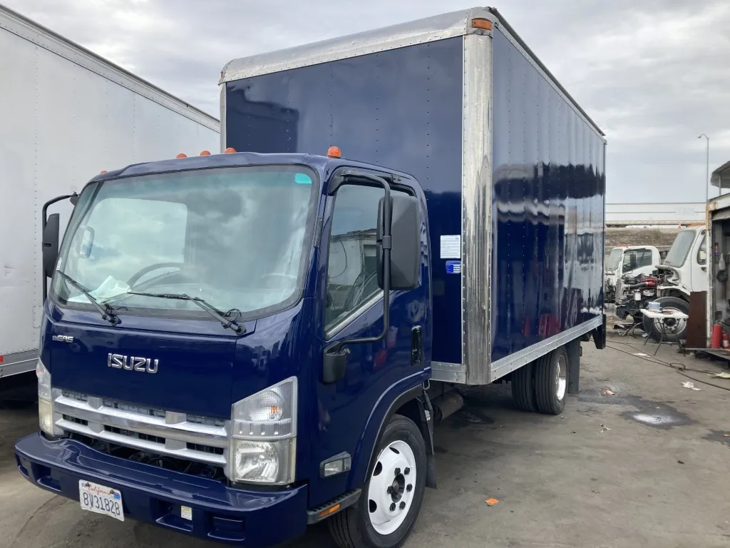 Commercial truck body repair in progress at HD Truck Body San Diego