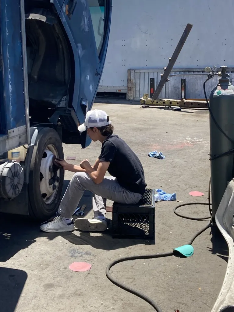 Multi-vehicle commercial fleet at HD Truck Body San Diego